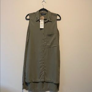 Zara Sleeveless Shirt Dress